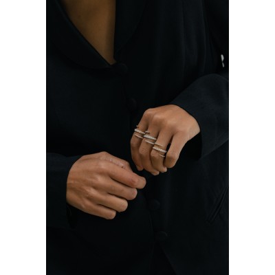 The Multi-Color Sapphire Graduate Spiral Ring