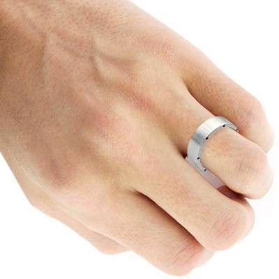 Black Diamond Eternity Band for Men in Platinum 0.21ct 7mm Wide