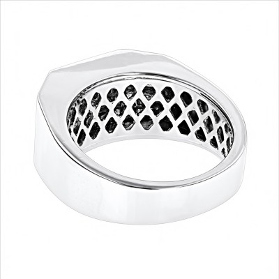 Luxurman Unique Platinum Princess Cut Diamond Band for Men 3.25ct