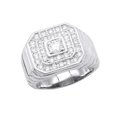 Men's Diamond Ring in Platinum 1.31ct VS Quality Statement Ring