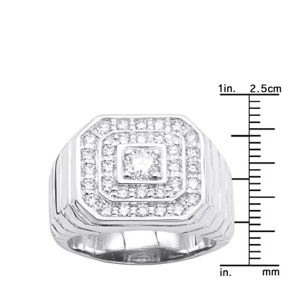 Men's Diamond Ring in Platinum 1.31ct VS Quality Statement Ring