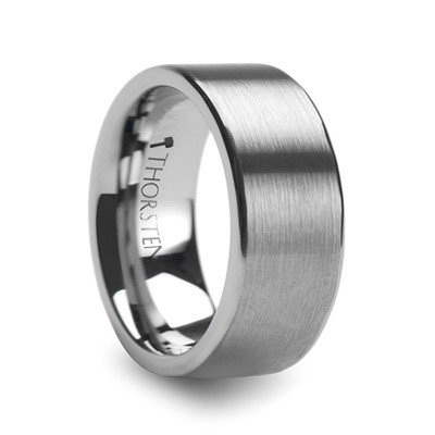 MERCURY Flat Brushed Finish Tungsten Wedding Ring - 4mm - 12mm