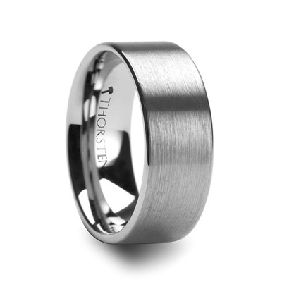 MERCURY Flat Brushed Finish Tungsten Wedding Ring - 4mm - 12mm