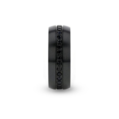 TALON Black Titanium Ring with Black Sapphires - 6mm - 8mm