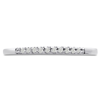 0.05 Carat Diamond Wedding Band In 14 Karat White Gold