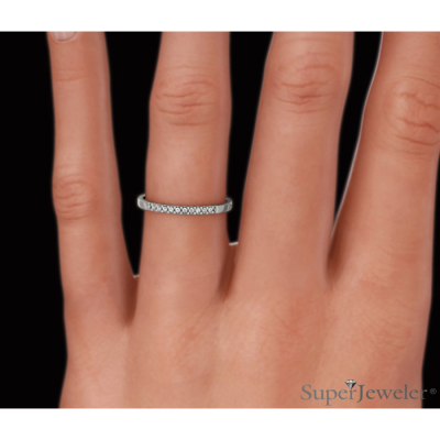 0.05 Carat Diamond Wedding Band In 14 Karat White Gold