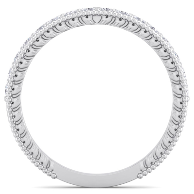 0.40 Carat Moissanite Wedding Band In 14 Karat White Gold