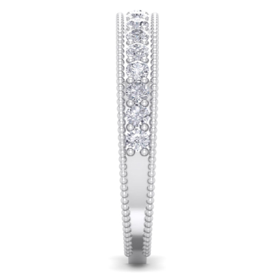 0.40 Carat Moissanite Wedding Band In 14 Karat White Gold