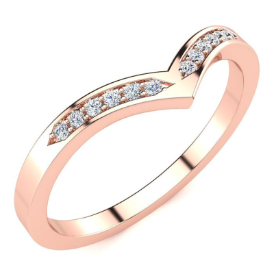 .06ct Diamond Wedding Band In 10K Rose Gold