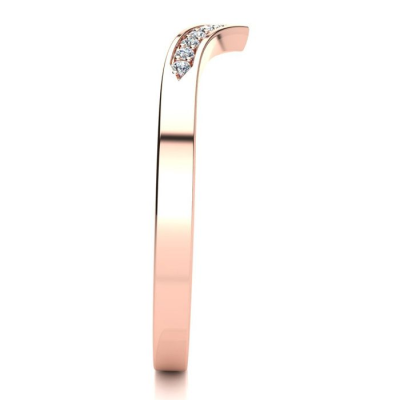 .06ct Diamond Wedding Band In 10K Rose Gold