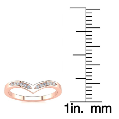 .06ct Diamond Wedding Band In 10K Rose Gold