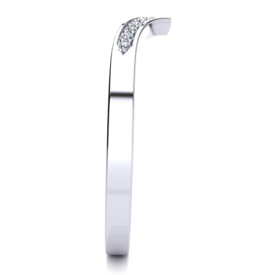 .06ct Diamond Wedding Band In 10K White Gold