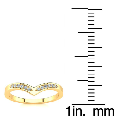 .06ct Diamond Wedding Band In 10K Yellow Gold