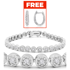 1 Carat Miracle Set Diamond Bracelet, 7 Inches. Incredibly Popular.  5 Star Reviewed!