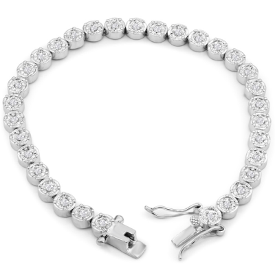 1 Carat Miracle Set Diamond Bracelet, 7 Inches. Incredibly Popular.  5 Star Reviewed!
