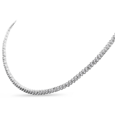 1 carat diamond necklace in platinum plated brass
