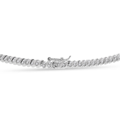 1 carat diamond necklace in platinum plated brass