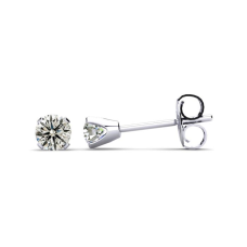 .22ct Colorless Natural Diamond Stud Earrings In Solid 14 Karat White Gold. Almo