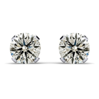.22ct Colorless Natural Diamond Stud Earrings In Solid 14 Karat White Gold. Almo