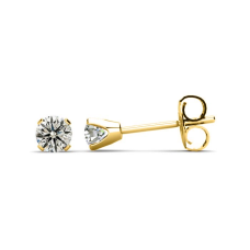 .22ct Colorless Natural Diamond Stud Earrings In Solid 14 Karat Yellow Gold