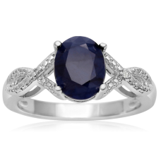 2 1/4ct Sapphire and Diamond Infinity Ring