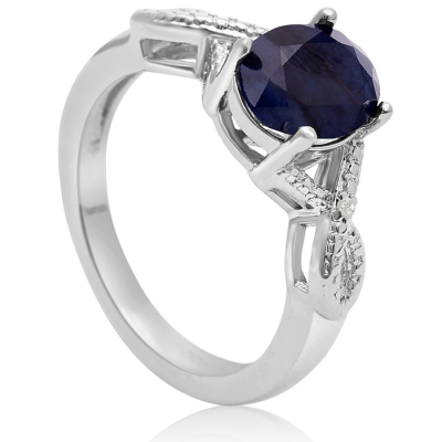 2 1/4ct Sapphire and Diamond Infinity Ring
