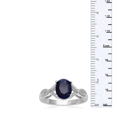 2 1/4ct Sapphire and Diamond Infinity Ring

