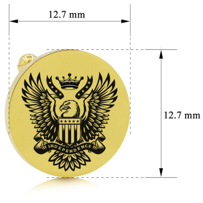 Octavius Bald Eagle Cufflinks, Yellow Gold