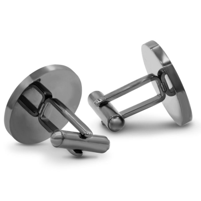 Octavius Cannabis Leaf Cufflinks, Gunmetal