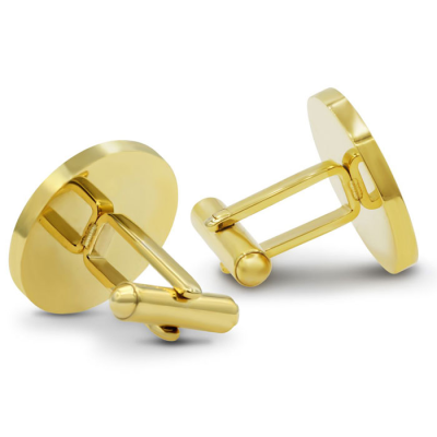 Octavius Cannabis Leaf Cufflinks, Yellow Gold