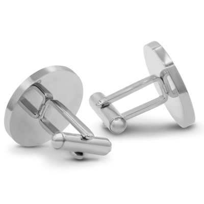 Octavius Cannabis Leaf Flag Cufflinks, Silver